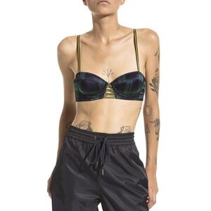 NWT Fenty puma satin plaid bra XXS